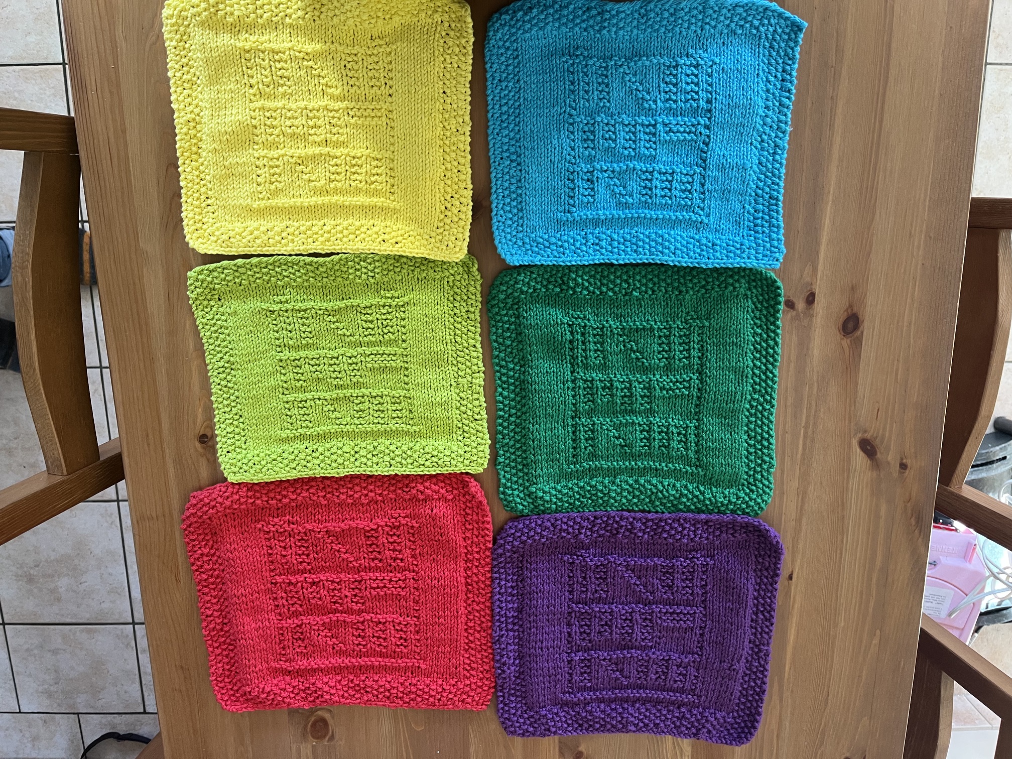 Dishcloths for Bookclub members